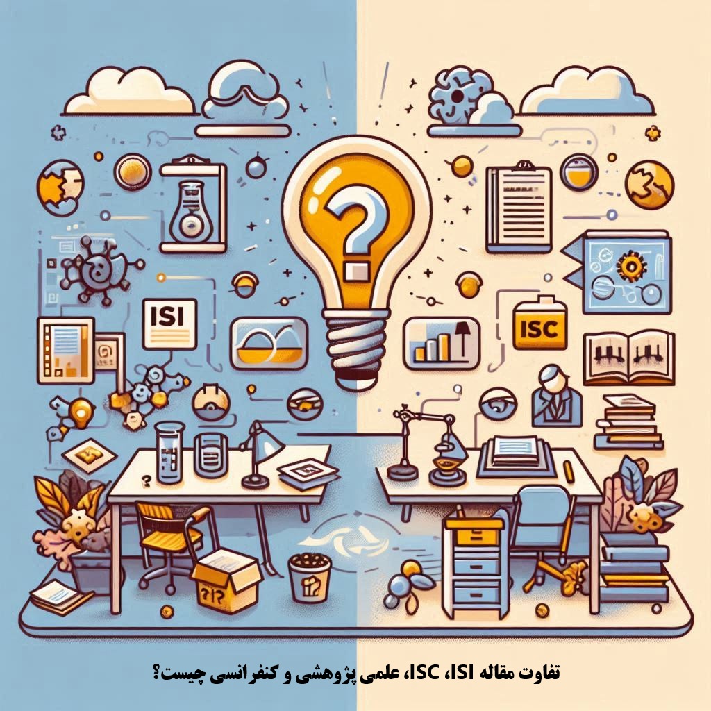 تفاوت مقاله ISI، ISC، علمی پژوهشی و کنفرانسی چیست؟