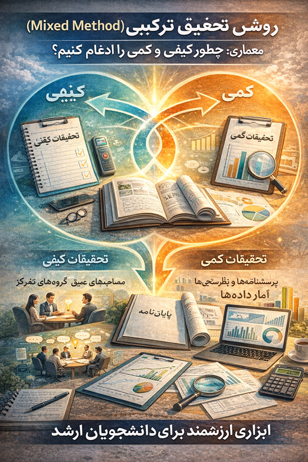 روش تحقیق ترکیبی (Mixed Method) در پایان‌نامه معماری